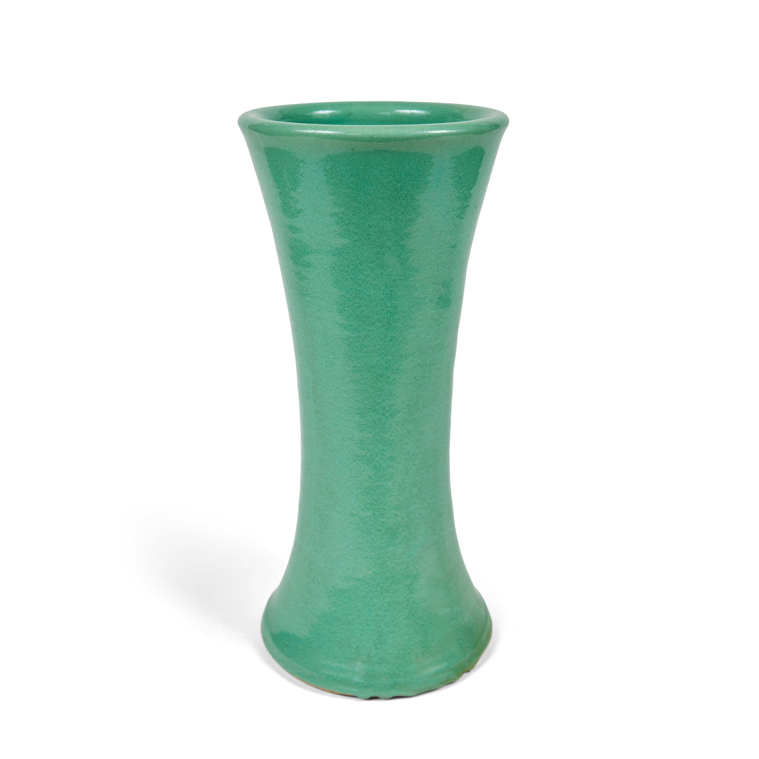 Vintage Large Bauer Carnation Vase in Jade Green Hand Thrown by Matt Carlton (circa 1930's)