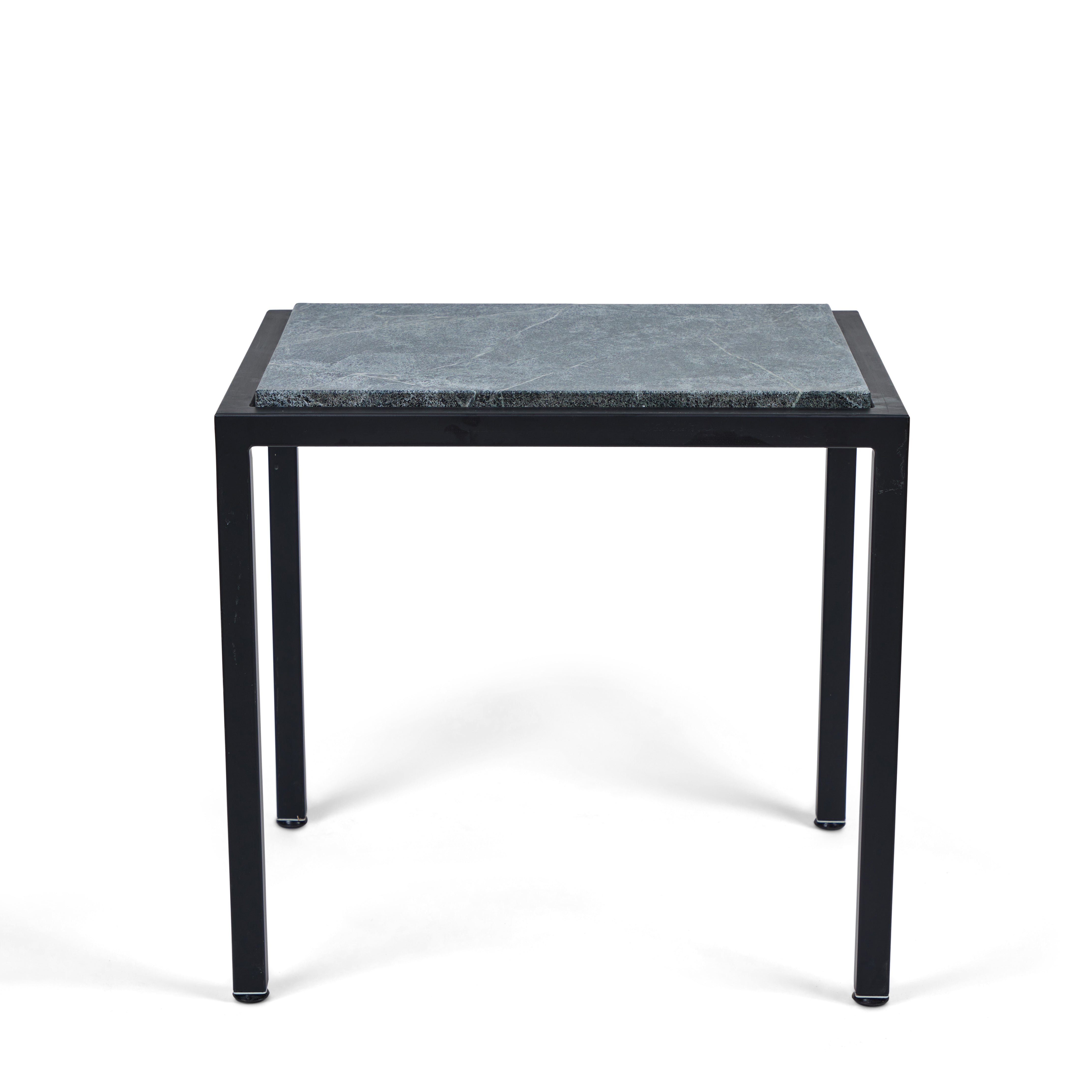 Custom Made Iron Side Table with New Soapstone Top | B – Maude Woods