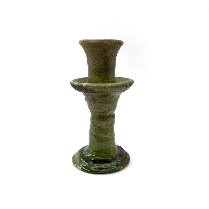 Hand-Thrown-Rustic-Glazed-Moroccan-Pottery-Candlestick