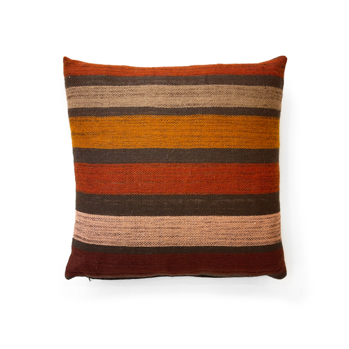 Custom 22" x 22" Pillow made from a Vintage Wool  Stripe Blanket