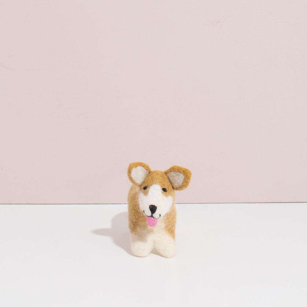 Hand Felted Corgi | S