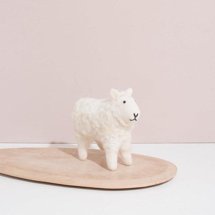 Hand Felted White Sheep | S