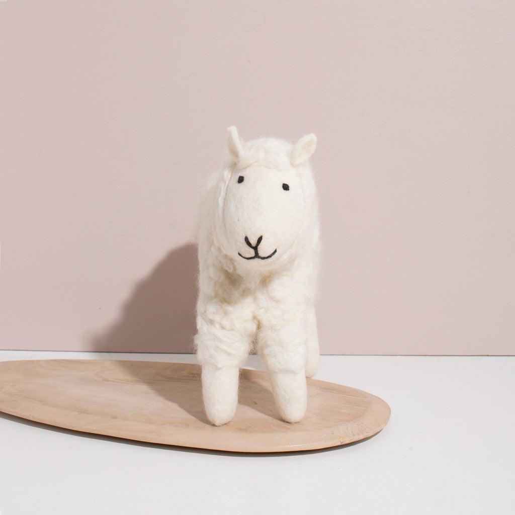 Hand Felted White Sheep | L