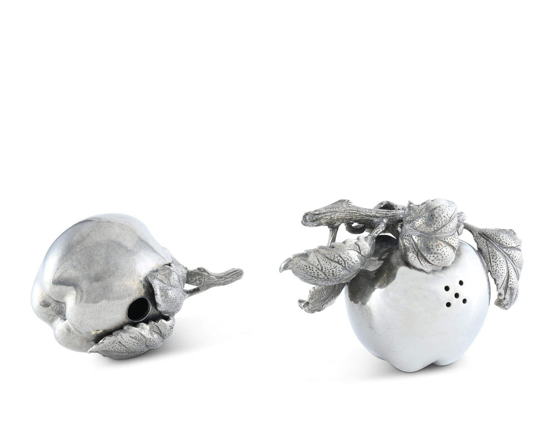 Vagabond - Pewter Apple Salt & Pepper Shakers